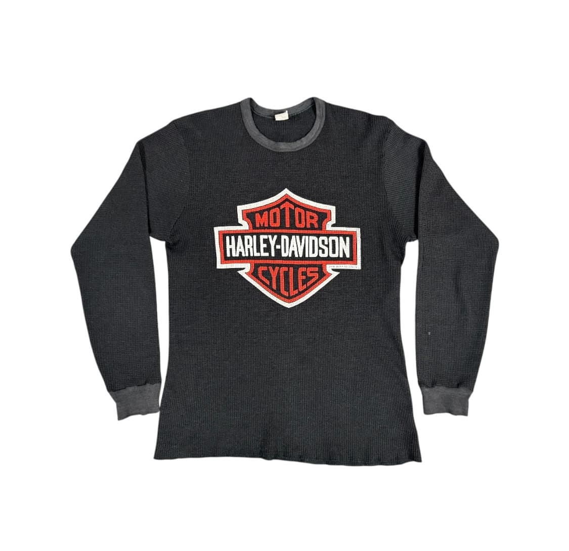 빈티지 80s Harley Davidson 할리데이비슨 써멀 롱슬리브 상품이미지1