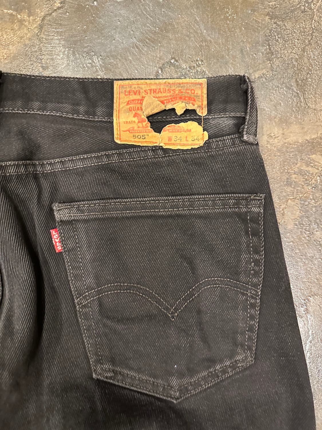 00s Levis 리바이스 505 W34 L34 블랙진 상품이미지5