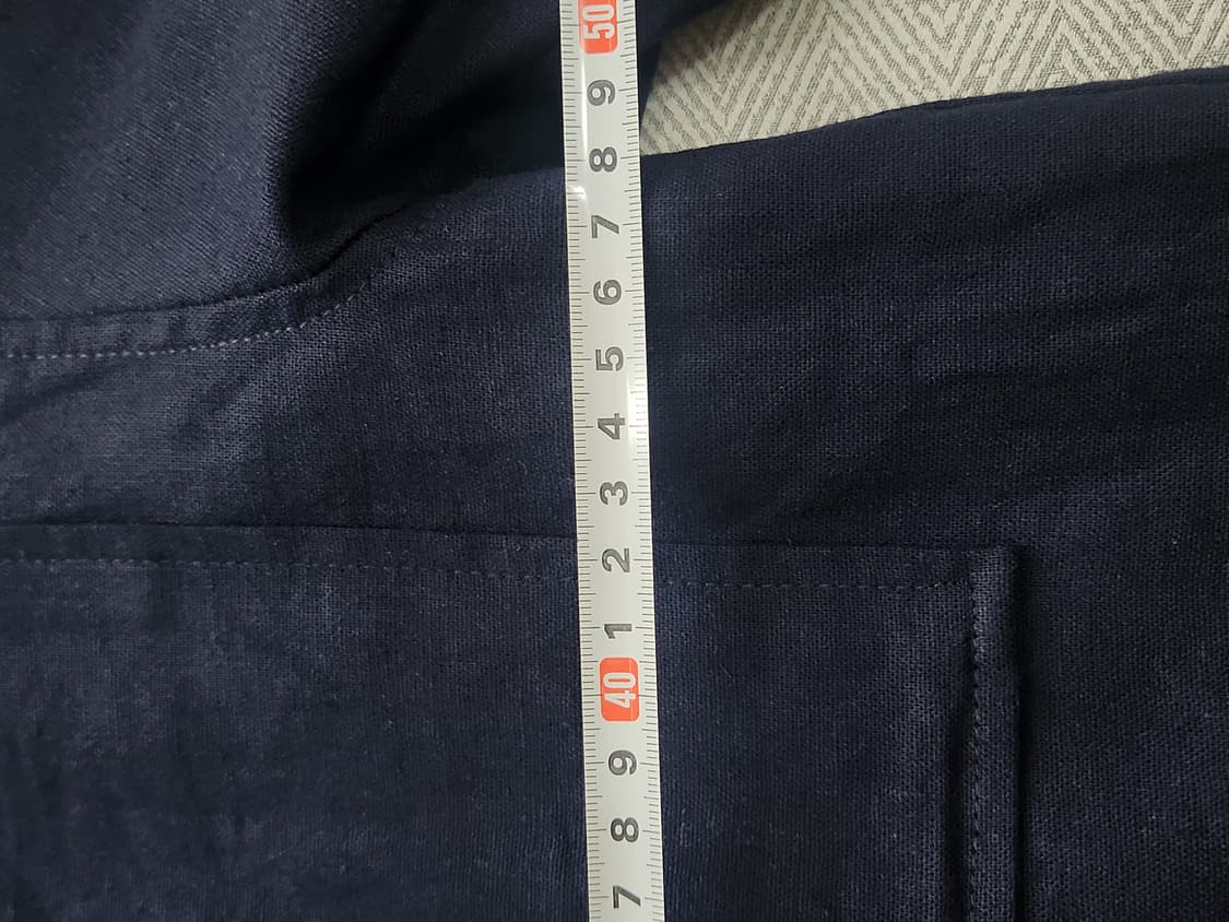 [S] 자라 네이비 크롭 셔츠 자켓 린넨혼방 상품이미지7