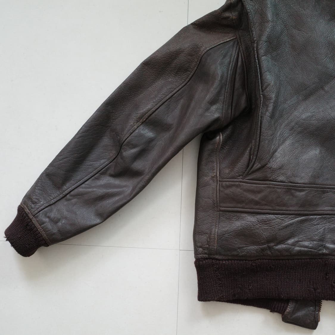 70s 오리지널 미군 USN G-1 플라이트 레더 가죽 자켓  42 상품이미지7