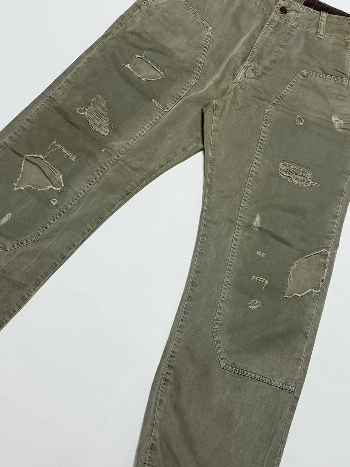 빈티지 디스 디테일 더블니 팬츠  상품이미지3