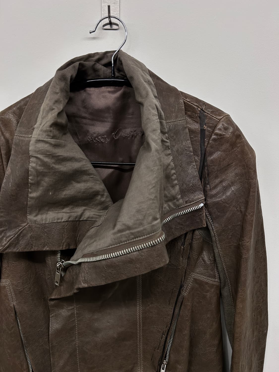 릭오웬스 하이넥 램스킨 자켓 상품이미지3