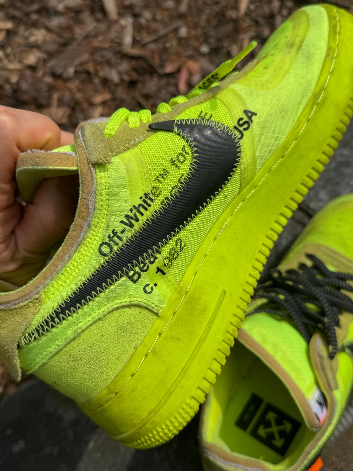 나이키  x 오프화이트 에어포스1 로우 볼트 상품이미지4