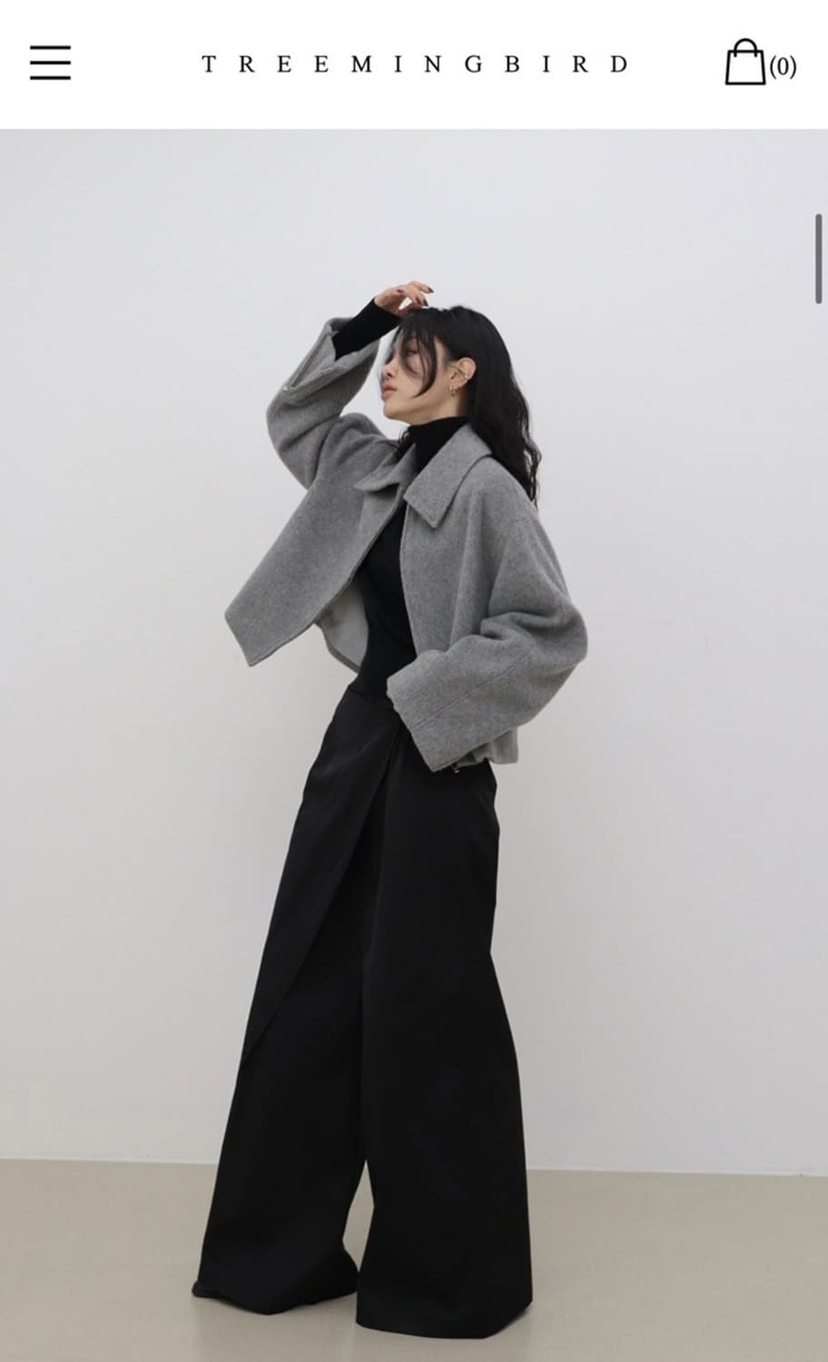 트리밍버드 그레이 집업자켓 상품이미지1