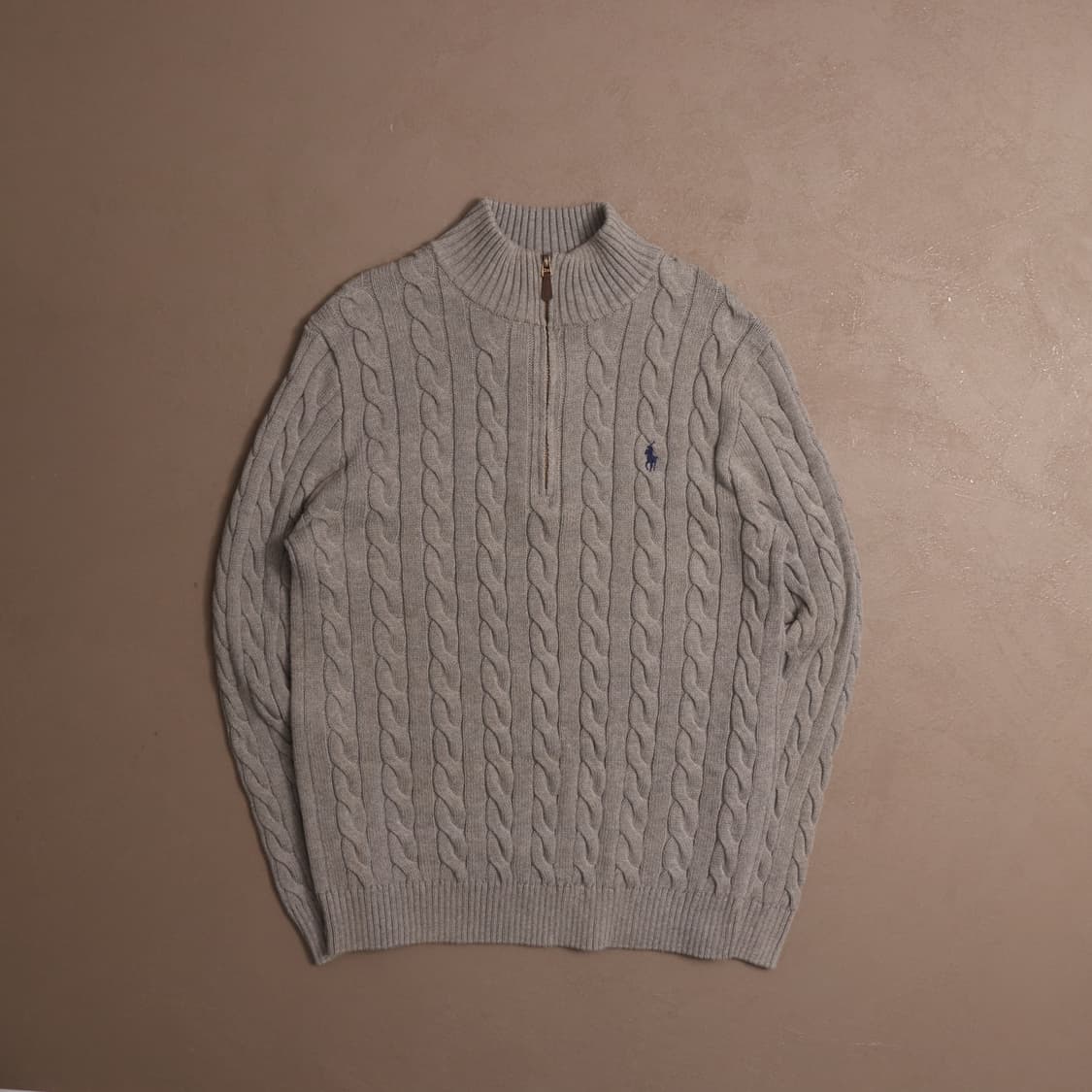 폴로 랄프로렌 반집업 꽈배기 니트 A1440 상품이미지1