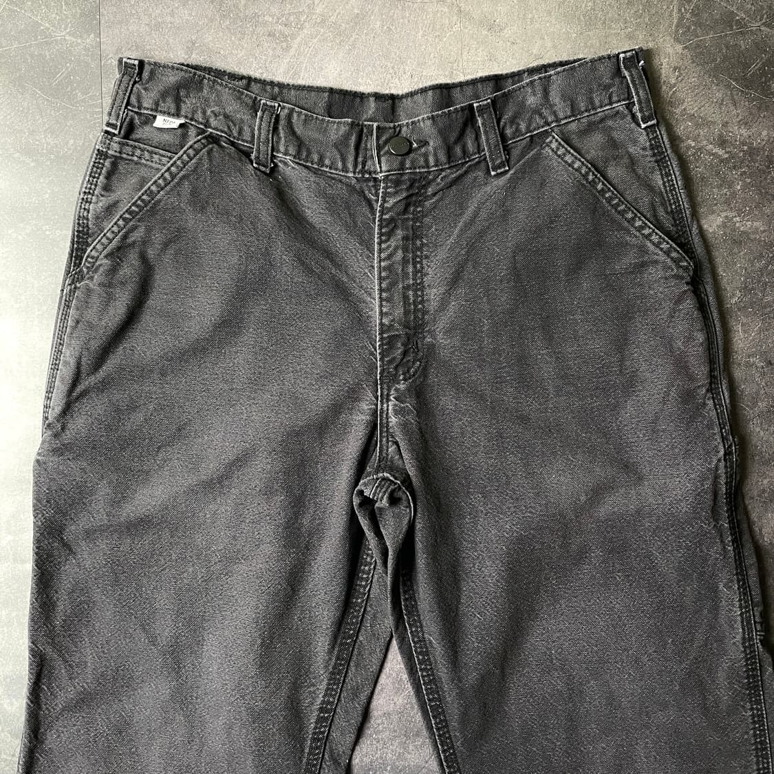 CARHARTT 칼하트 빈티지 차콜블랙 싱글니 워크팬츠 상품이미지2