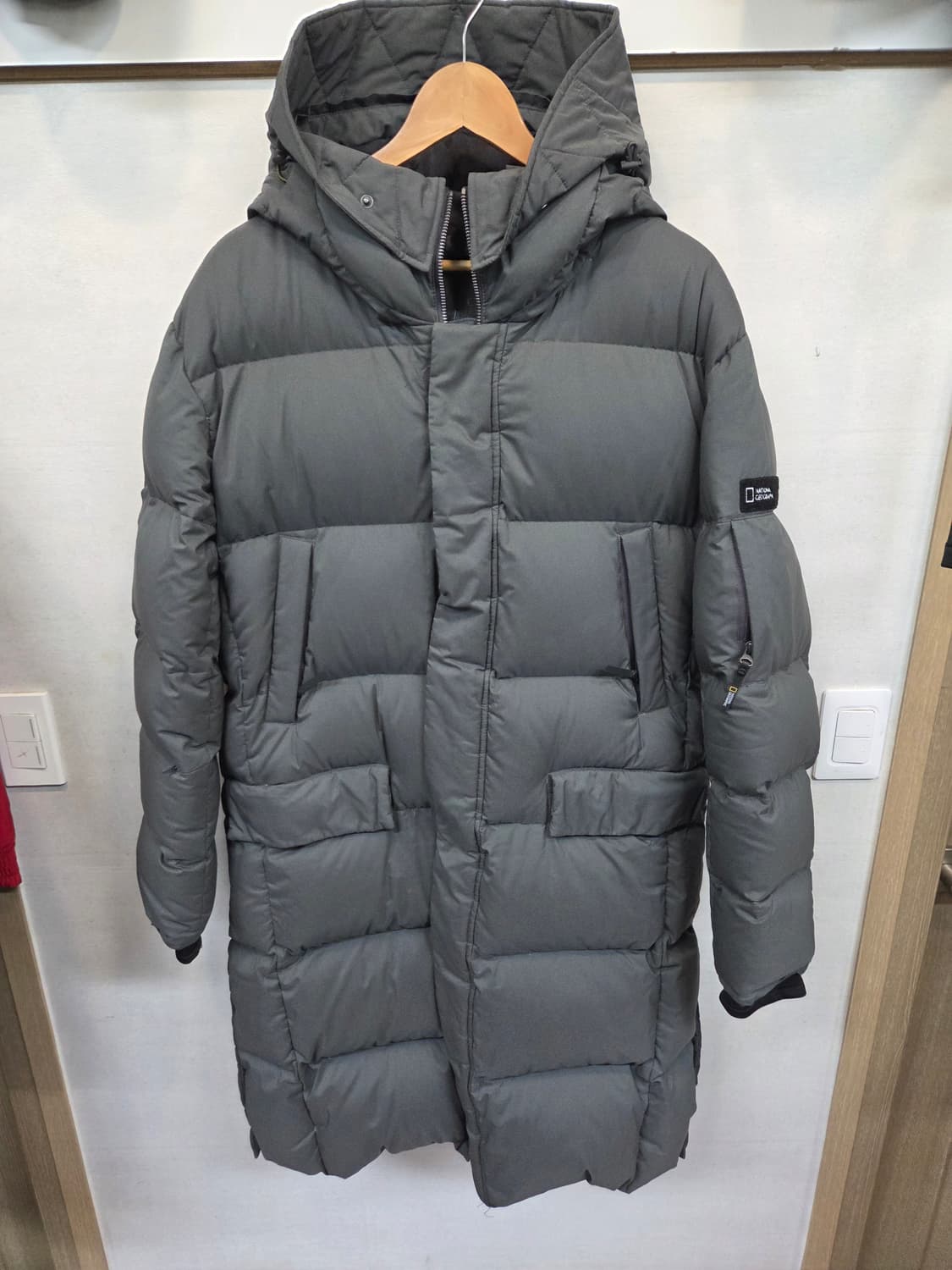 내셔널지오그래픽 엑스밴딩 롱패딩 차콜 xxl 상품이미지1