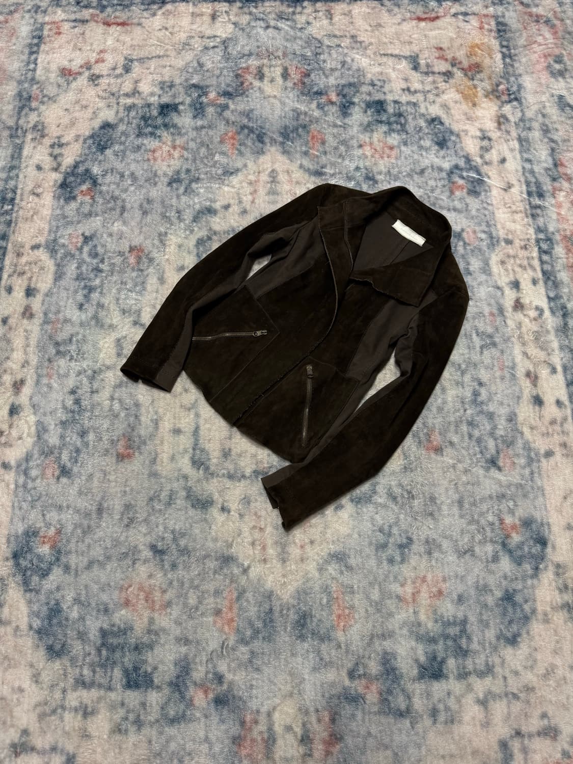 Donna karan brown trimming swede leather 상품이미지1
