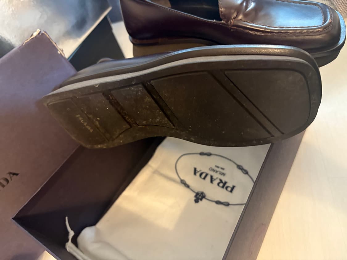 프라다 플랫폼 로퍼 브라운 상품이미지3