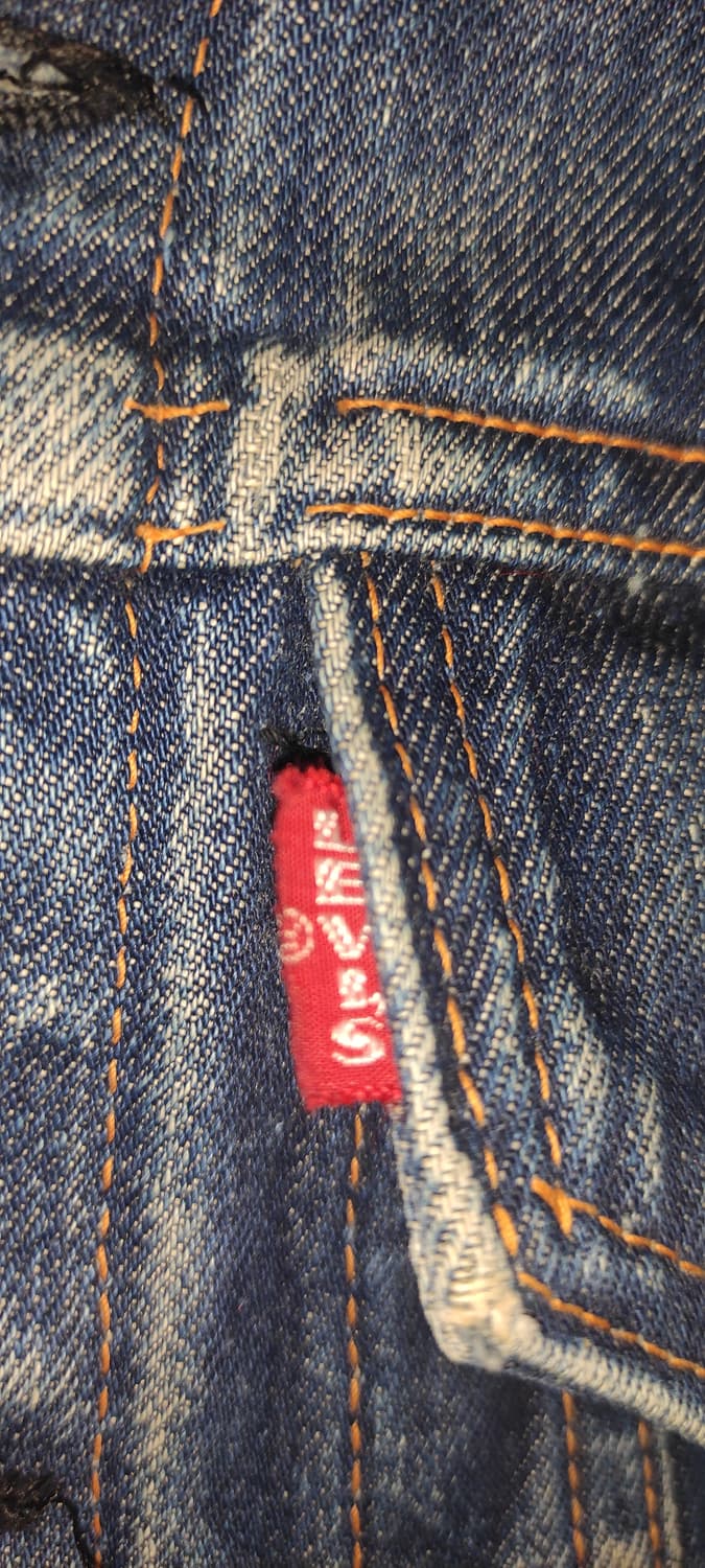 70s 리바이스 데님 자켓 빅E 매우작은사이즈 상품이미지5