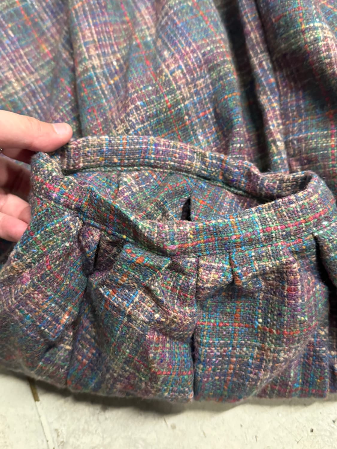 90s Missoni 미쏘니 체크패턴 울 벌룬팬츠  상품이미지7