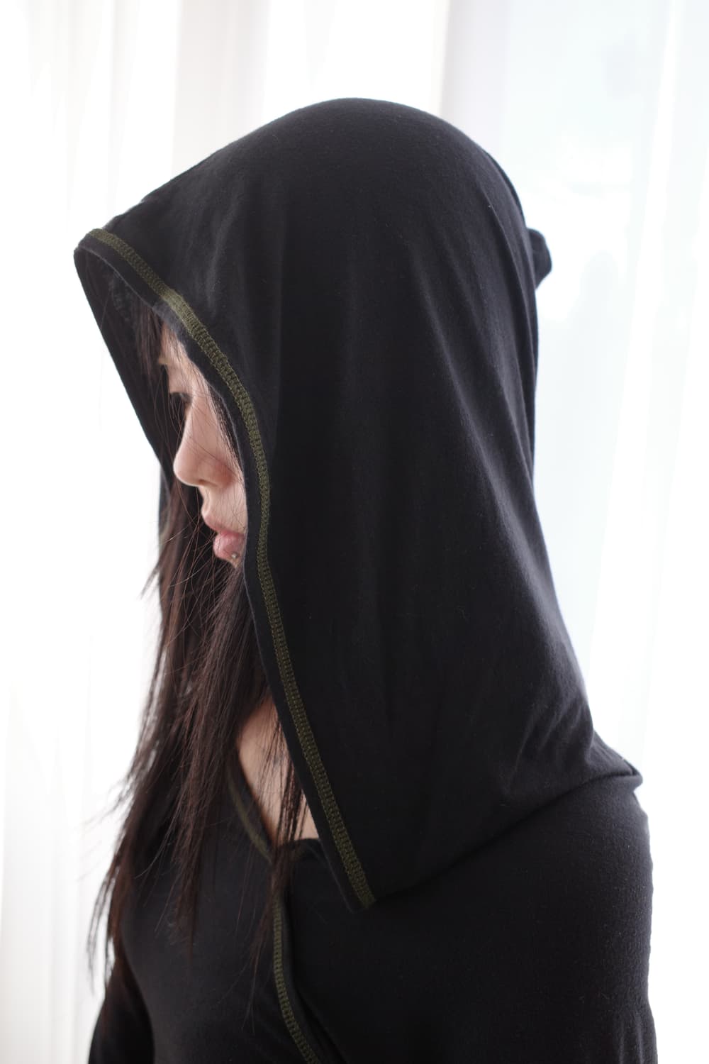 Drape hood dress 상품이미지1