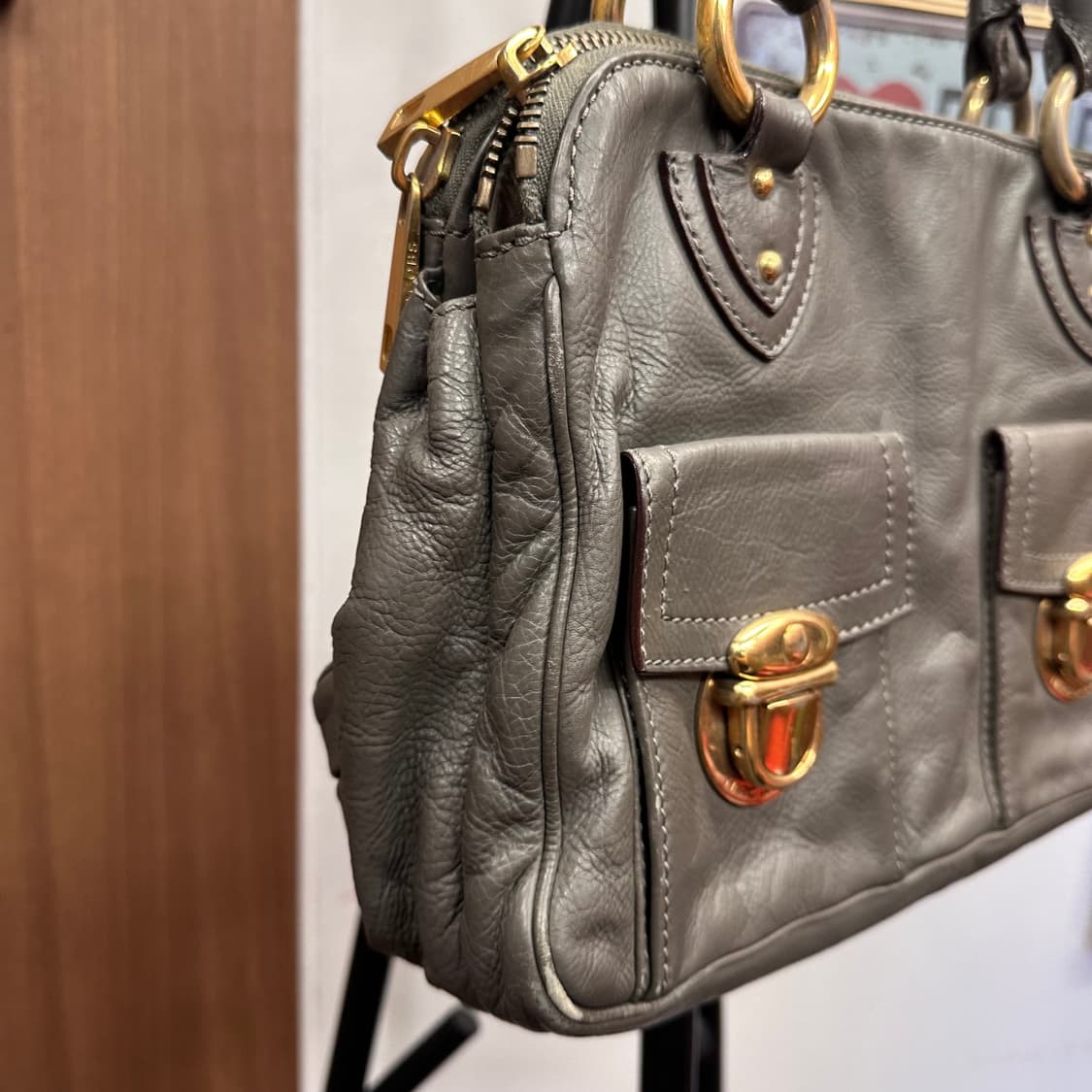 Marc Jacobs, Gray Leather Shoulder Bag  상품이미지5