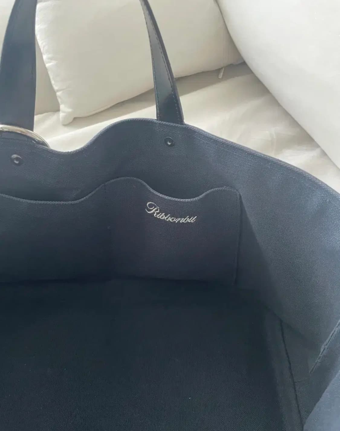 리본빛 Ribbonbit Lepan Handle Bag 네이비 상품이미지4