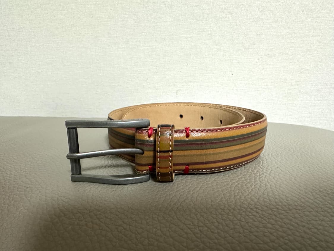 폴스미스 키즈 가죽 스트라이프 벨트(날씬 여성) 상품이미지1