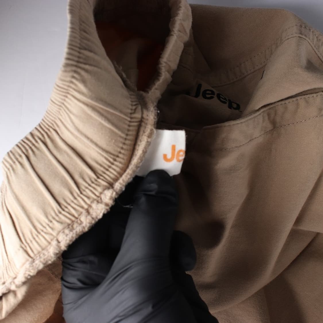 Jeep 1941 베이지 로고 자수 면 조거 팬츠 34 상품이미지6