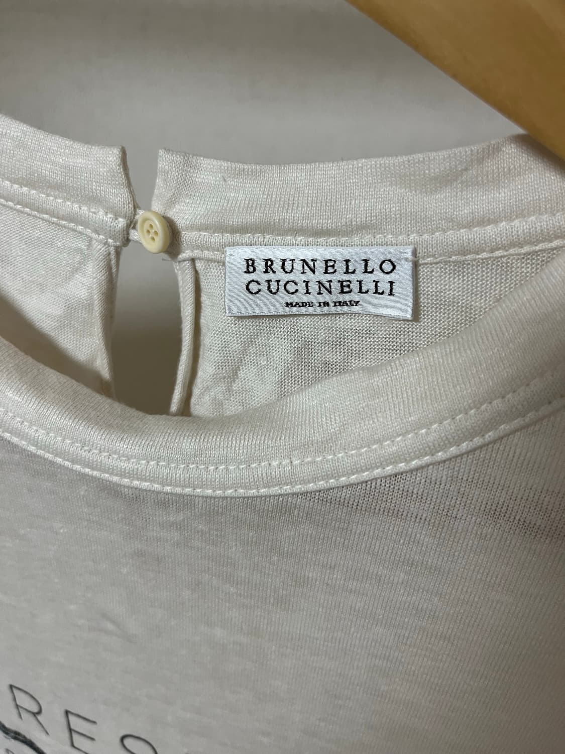 브루넬로 쿠치넬리 화이트 린넨 실크 혼방 티셔츠 L 정품 상품이미지2
