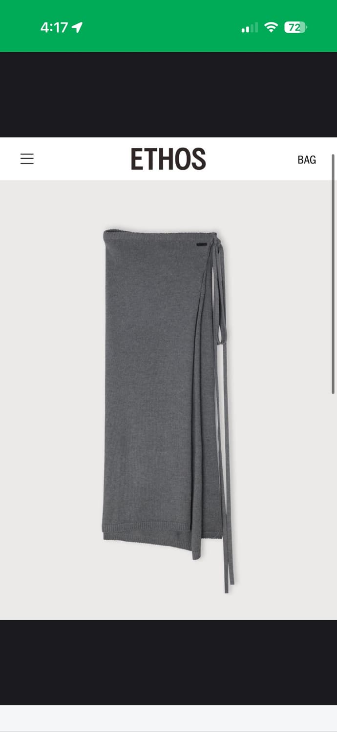 새상품) 에토스 회색/ 블랙 니트 랩 스커트 각각 상품이미지1