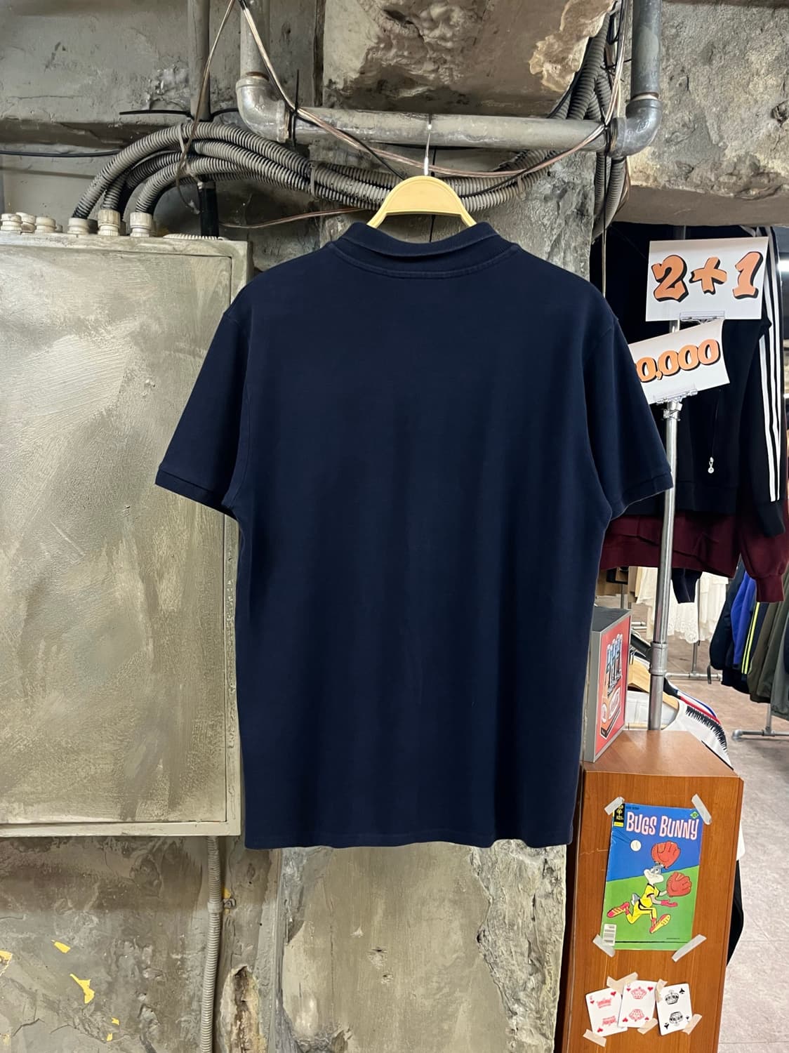 메종키츠네 반팔 카라티 네이비 L #csz3728 상품이미지2