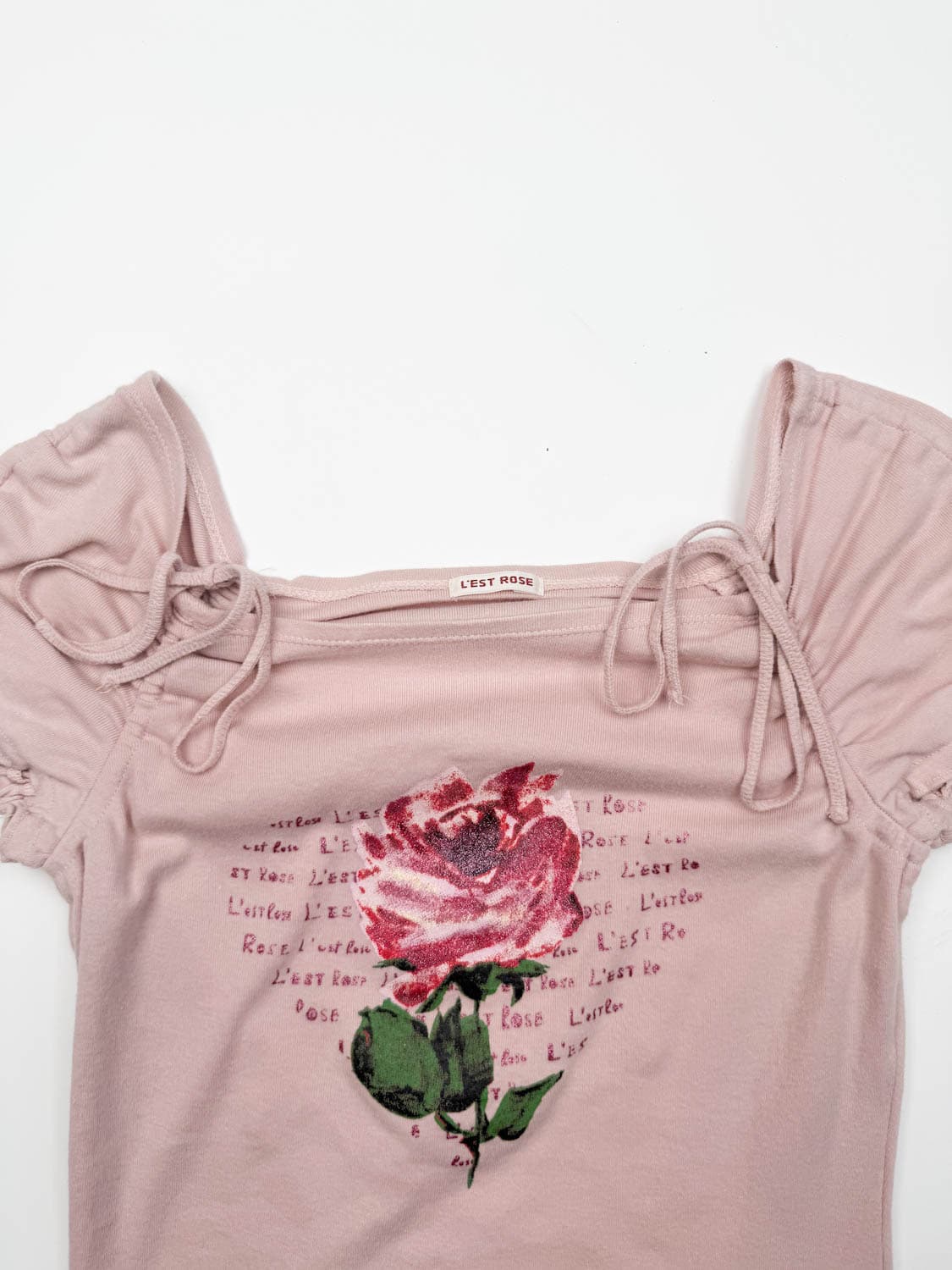 L’EST ROSE 장미꽃 소매 셔링 반팔  상품이미지5