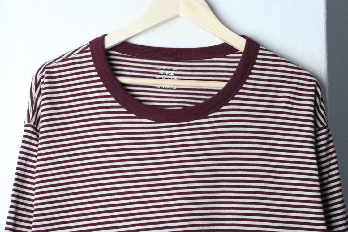 (XL-2XL) 지오다노 반팔 티셔츠 빅사이즈 스트라이프-H3H33756 상품이미지3