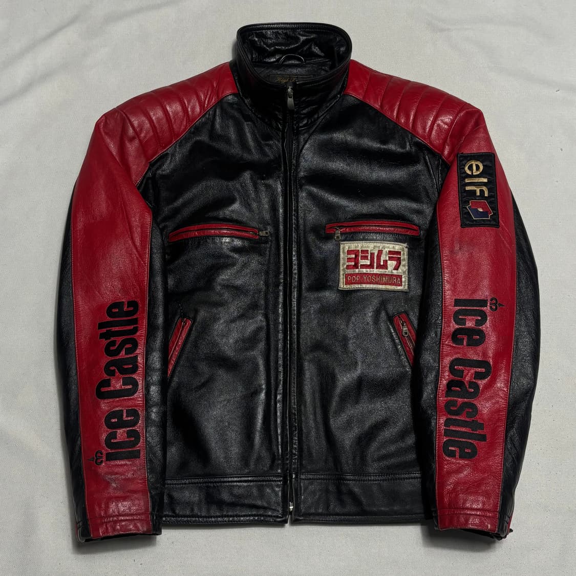 요시무라 빈티지 소가죽 레이싱자켓  상품이미지2