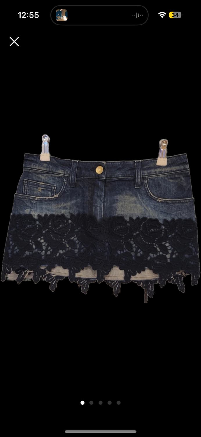 돌체앤가바나 레이스 데님 스커트 상품이미지2