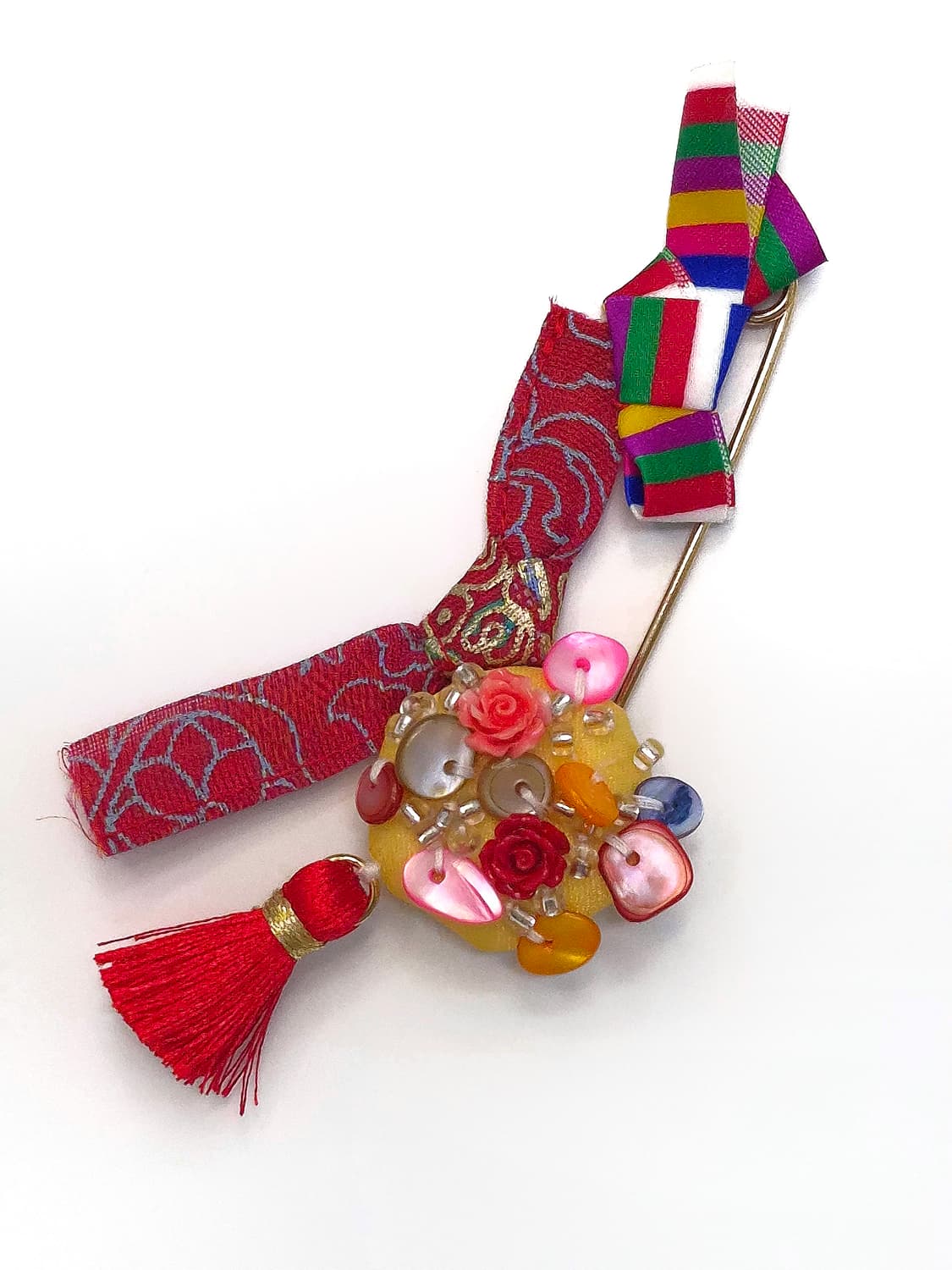 [브로치] 자개 saekdong brooch v red 상품이미지1