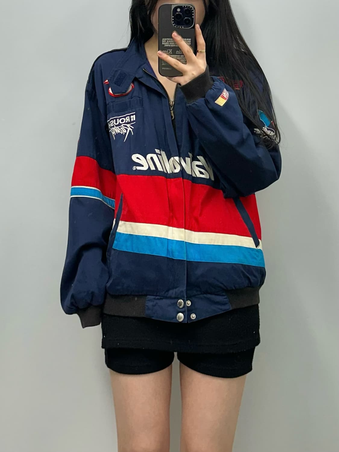 Vintage 빈티지 발보린 패치 레이싱 자켓 상품이미지1