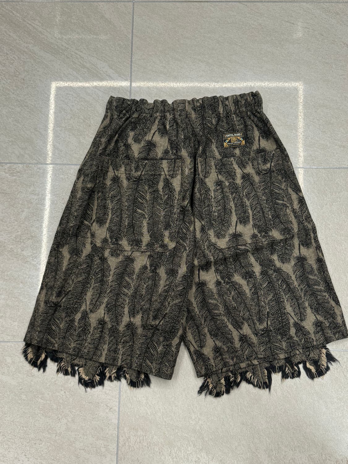 캐피탈 12온즈 맥파이 데님 W 니 이지 쇼츠 블랙 베이지 4사이즈 상품이미지4