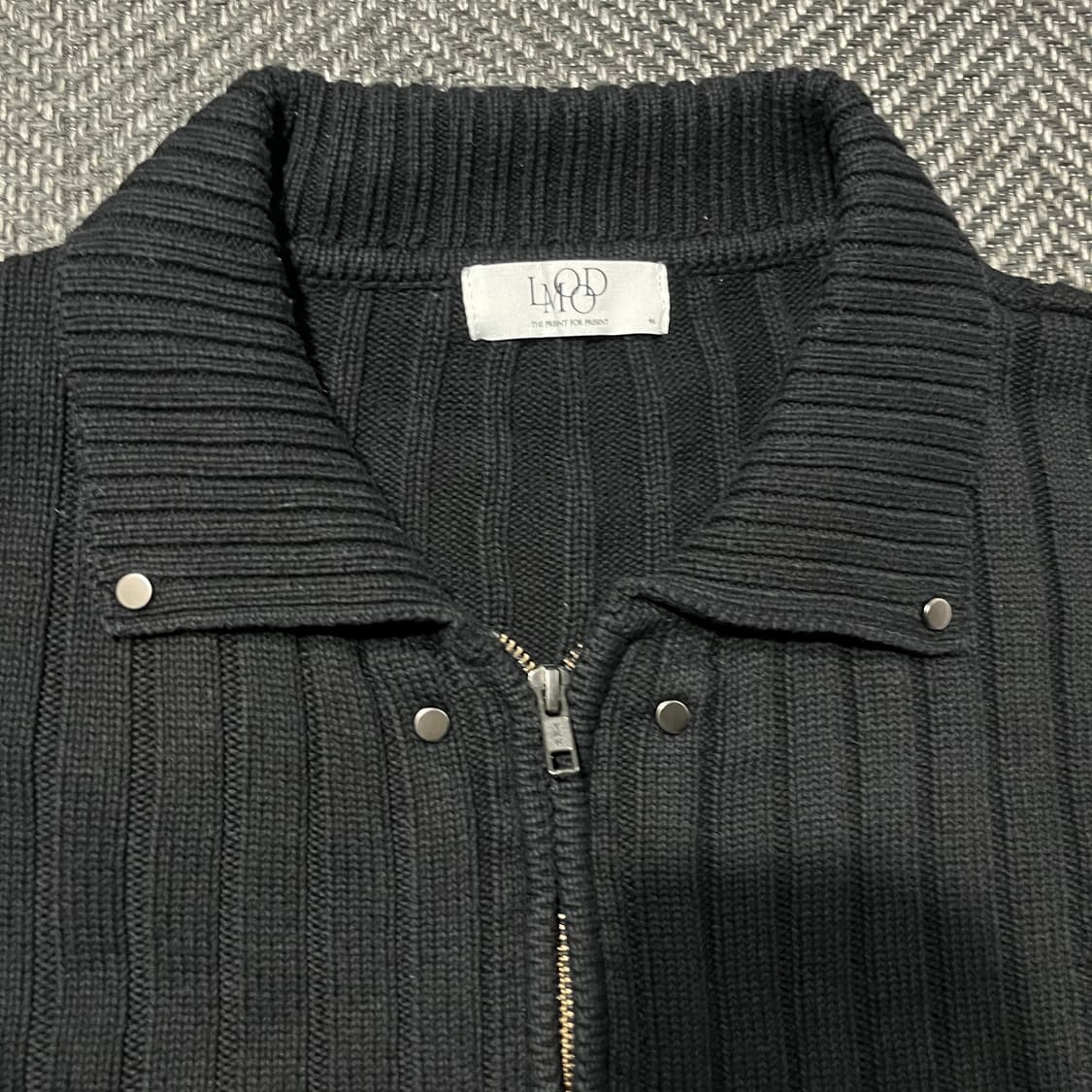 LMOOD 엘무드 펑크 라이더 니트 집업 상품이미지4