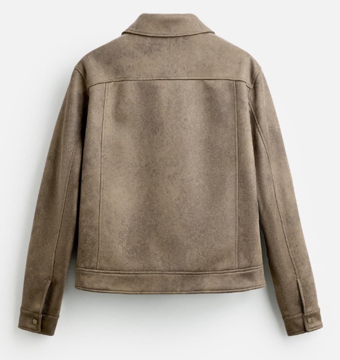 자라 라펠 칼라넥 워싱 에코 스웨이드 자켓 / L 상품이미지2