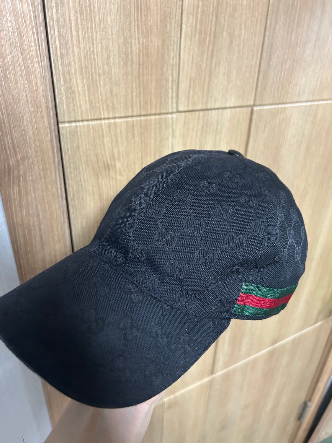 구찌 GG 패턴 볼캡 블랙 상품이미지1