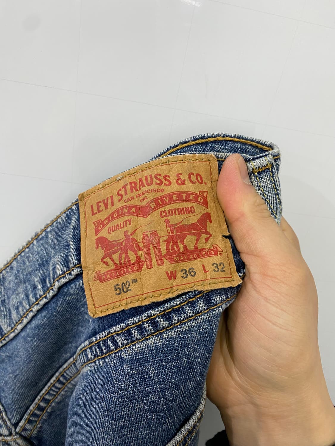 리바이스 502 빅로고 데님팬츠(36) 상품이미지4