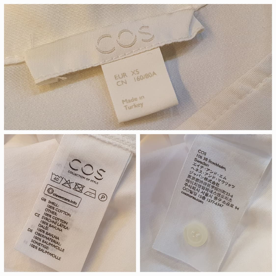 77.COS 코튼 화이트 원피스 상품이미지8