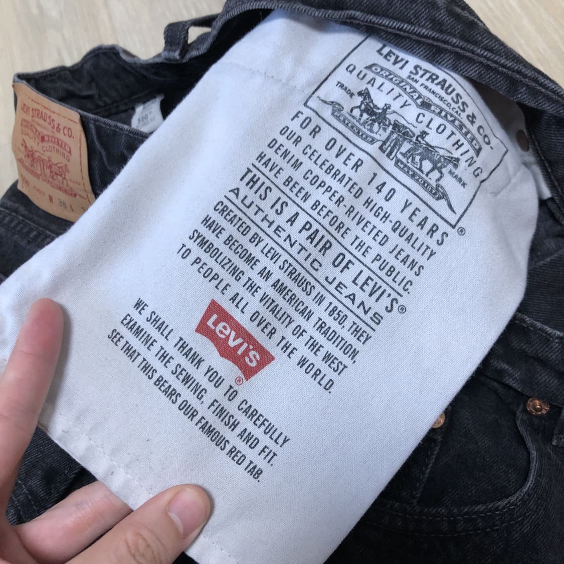 (34) 90's 리바이스 Levi's 미국 550 릴렉스드핏 흑청 데님 상품이미지6