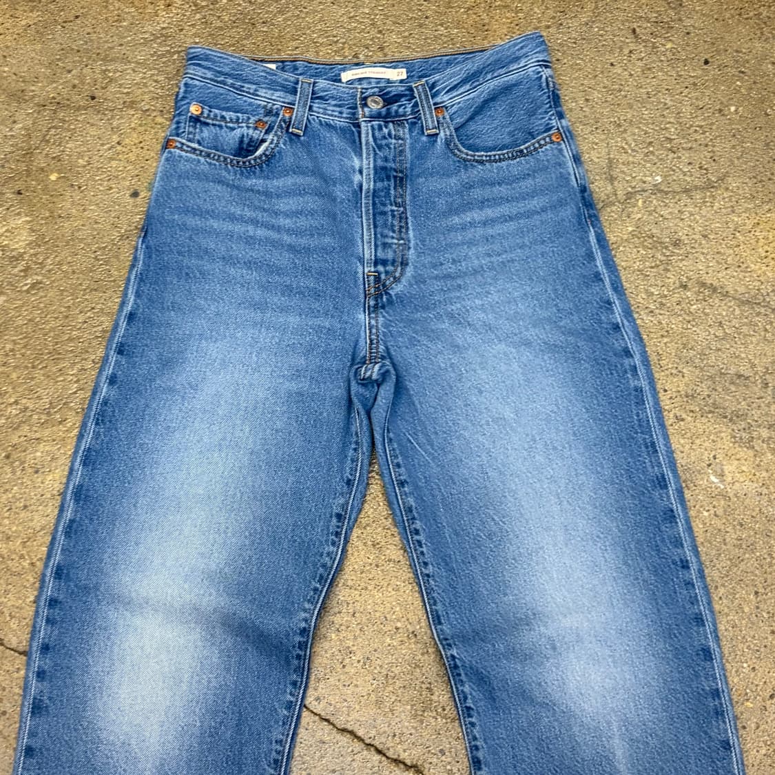 USA 빈티지 리바이스 립케이지 스트레이트 여성 청바지 상품이미지2