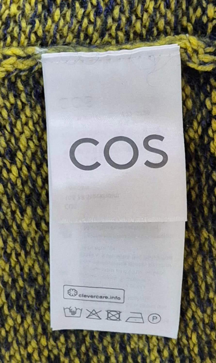 M ) COS 코스 라임/네이비 울혼방+모헤어 니트 상품이미지4