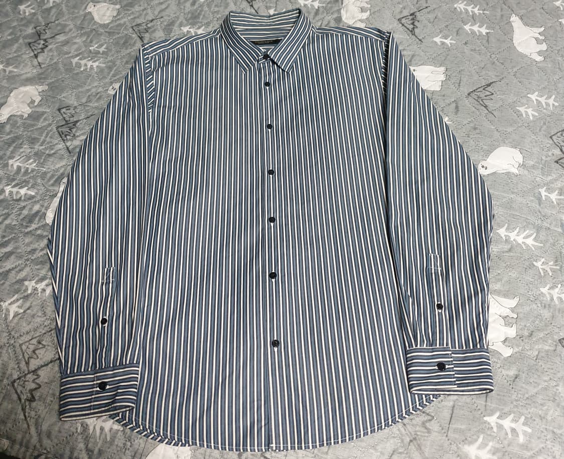 컨셉원 개런티퀄리티 프리미엄 스트라이프 셔츠 블루 (L) 상품이미지1