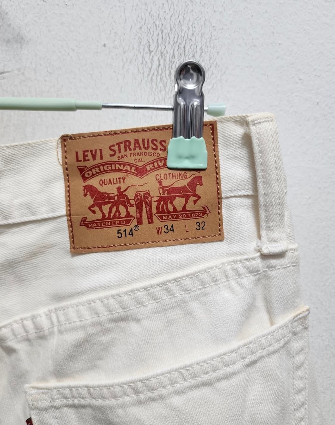 리바이스 514 화이트 데님팬츠 상품이미지3