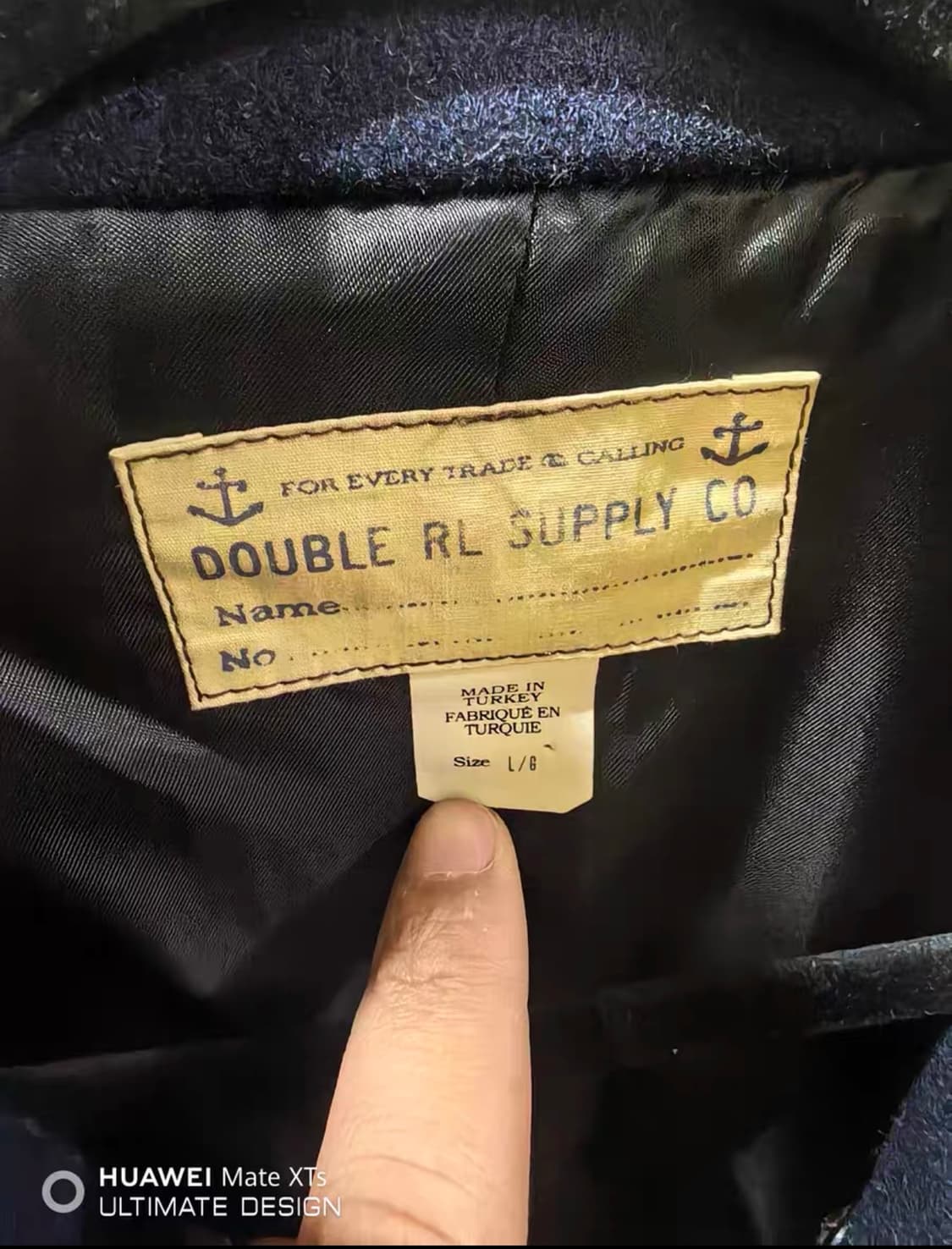 rrl 가죽패치 울피코트 L 상품이미지4