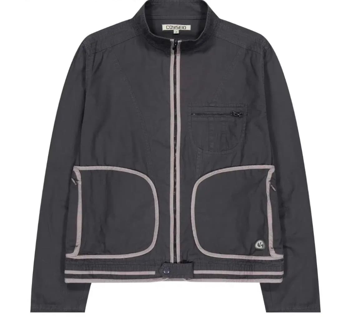 코이세이오 바인딩 코튼 재킷 퍼플 그레이 상품이미지1