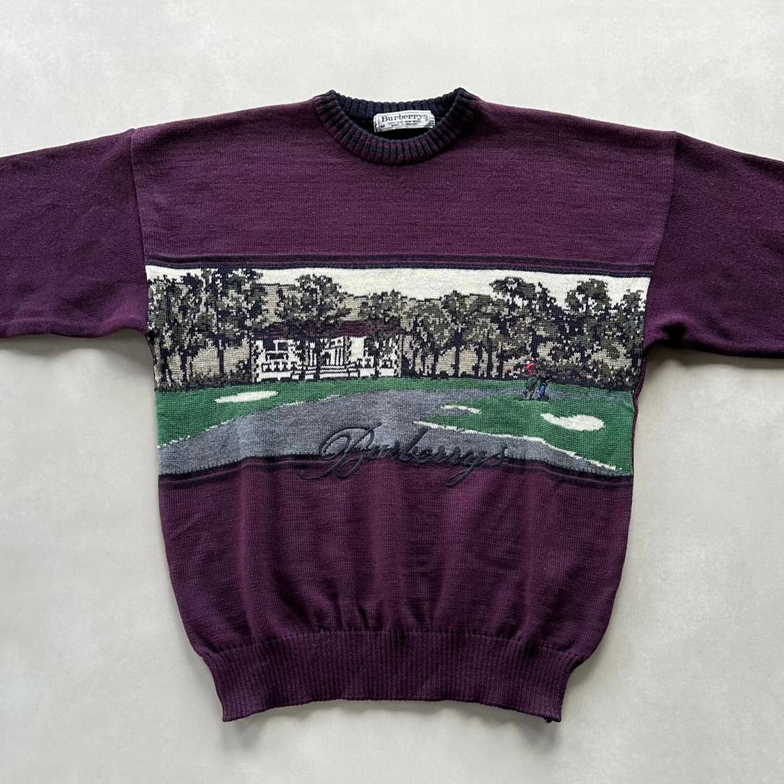 [L]버버리 BURBERRY'S 골프 스윙 잉글랜드산 니트 스웨터 상품이미지2