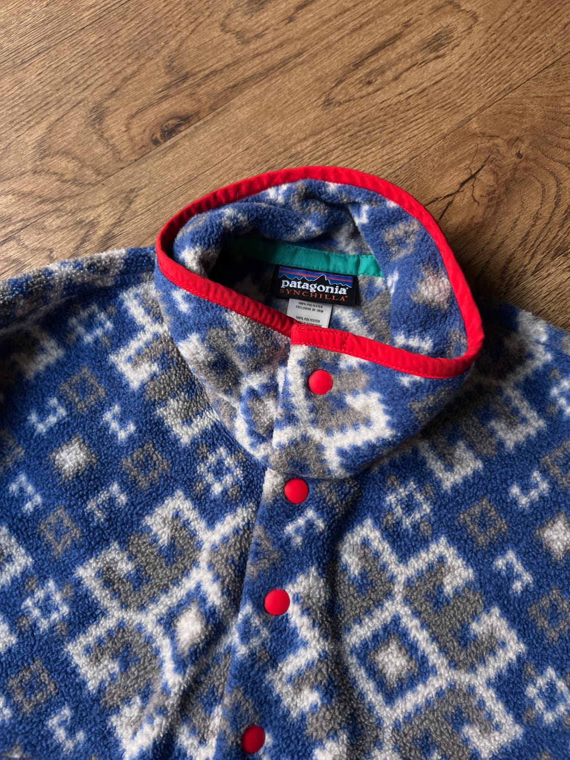 [XS]파타고니아 신칠라 스노우 플레이크 패턴 스냅 플리스 상품이미지3