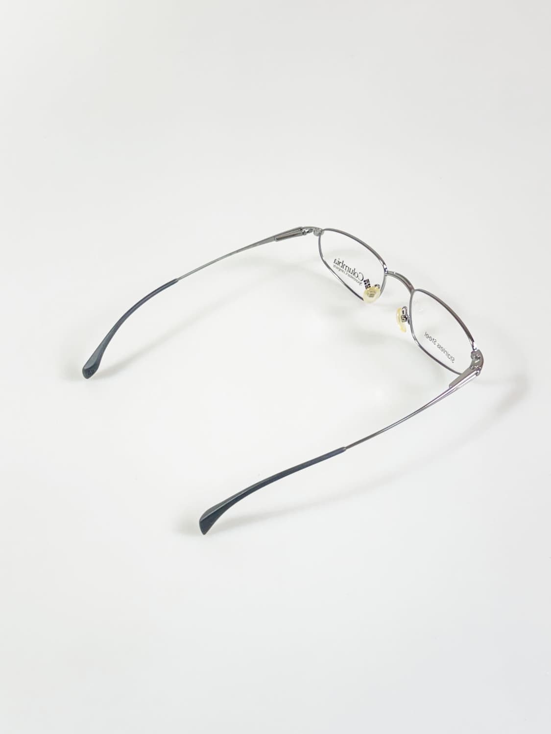 컬럼비아 실버 슬림 스퀘어 메탈 프레임 빈티지 안경 상품이미지4
