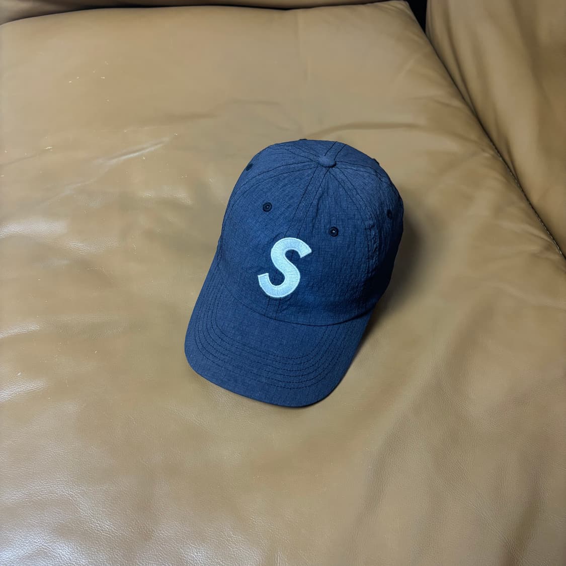 슈프림 23ss 코듀라 립스탑 블랙 S로고 6패널 볼캡 모자 Black 상품이미지2