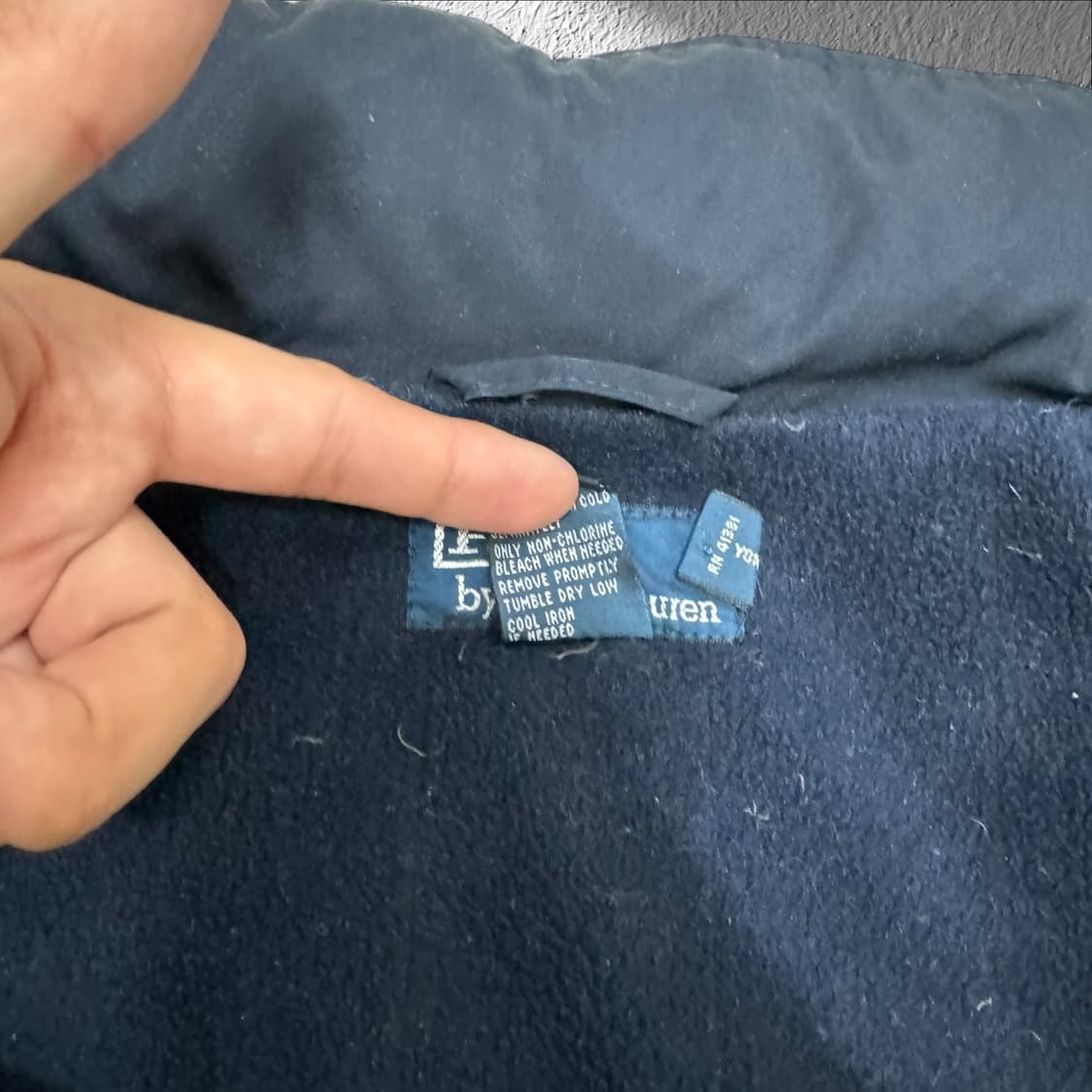 폴로 네이비 기모안감 페리 자켓 상품이미지6