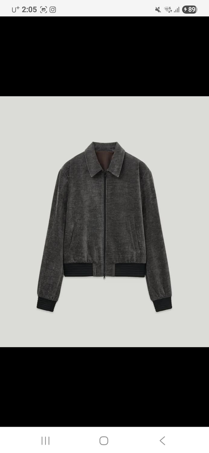 엘무드 스모킹 벨벳 블루종 미드나잇그레이 48 상품이미지2