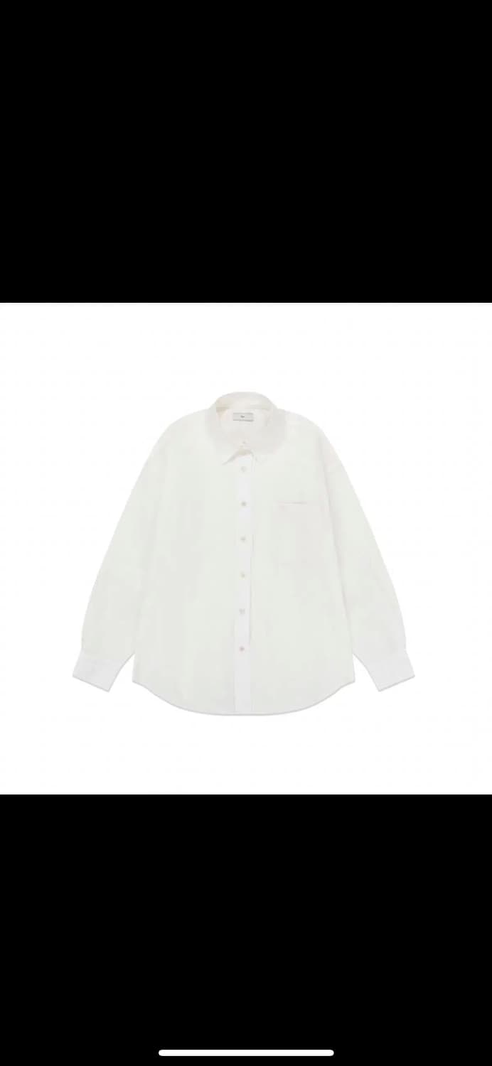 기준 kijun 스트럭처 오버사이즈 셔츠 화이트 새상품 여자셔츠 상품이미지3