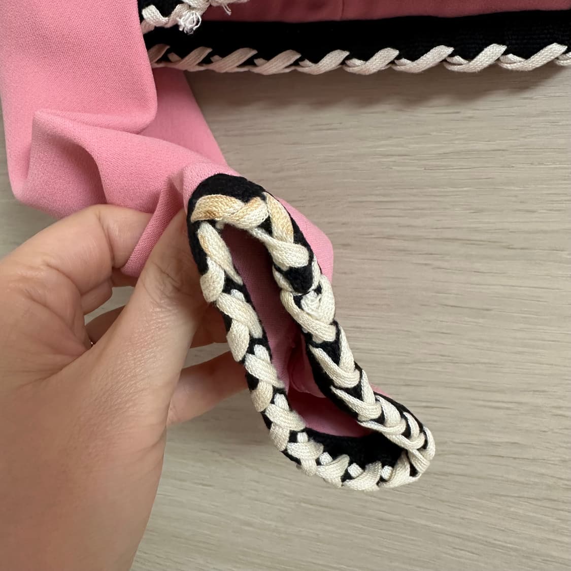 모스키노 레이스 테이핑 핑크 크롭 자켓 (국내 55사이즈) 상품이미지5